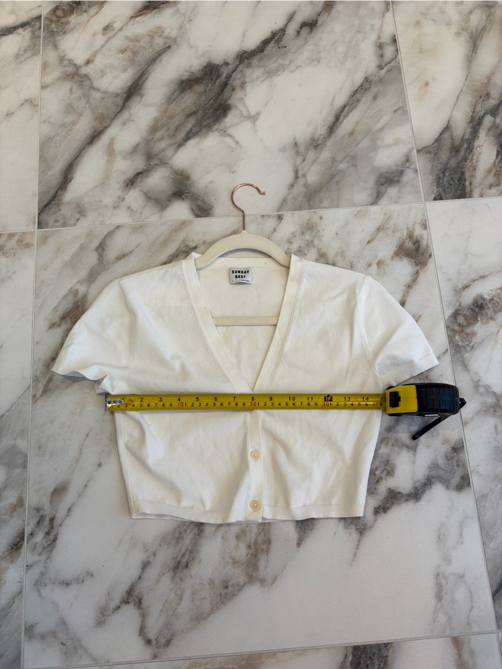 Aritzia Sunday Best White Cropped Knit Cardigan | Size S | Book Club Aesthetic - Picture 8 of 8